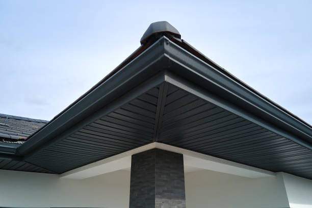 Roof edge and gutter close-up